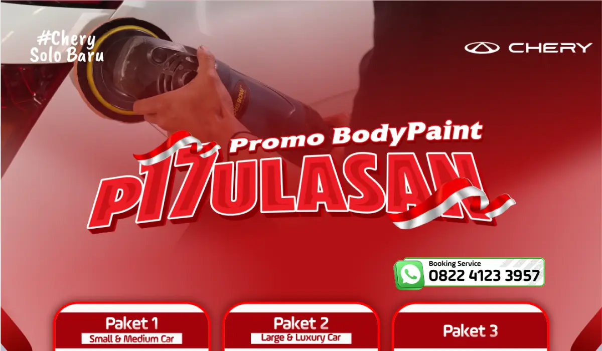 PITULASAN Promo Body Paint dari Chery Solo Baru: Solusi Hemat dan Kinclong untuk Semua Mobil di Bulan Agustus 2025!